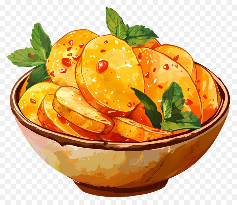 Pomme De Terre Au Four，Tranches D'oranges PNG