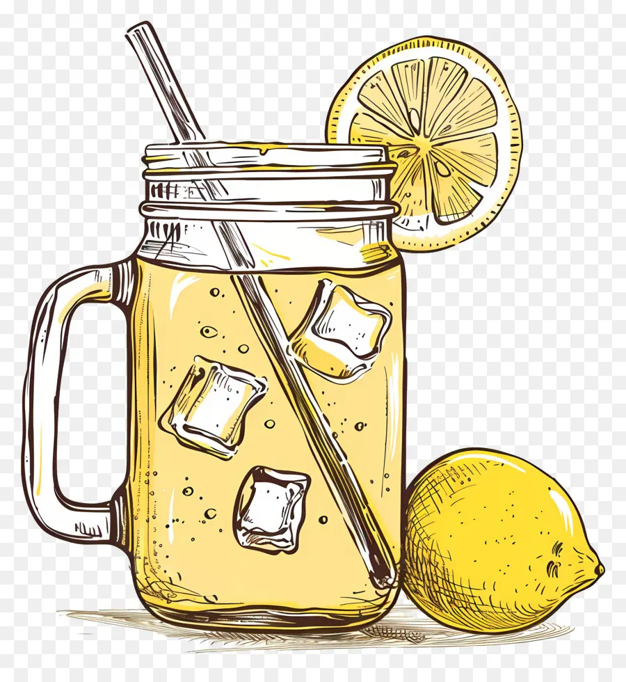 Thé Au Citron，Limonade En Pot PNG