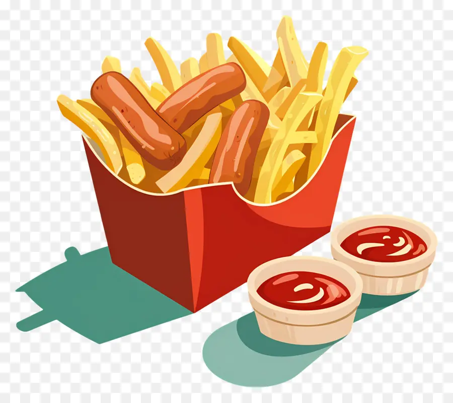 Salchipapa，Frites PNG