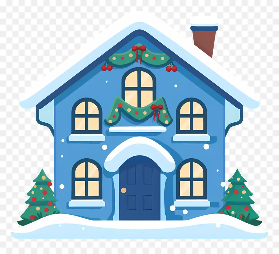 Maison De Noël，Maison Bleue PNG