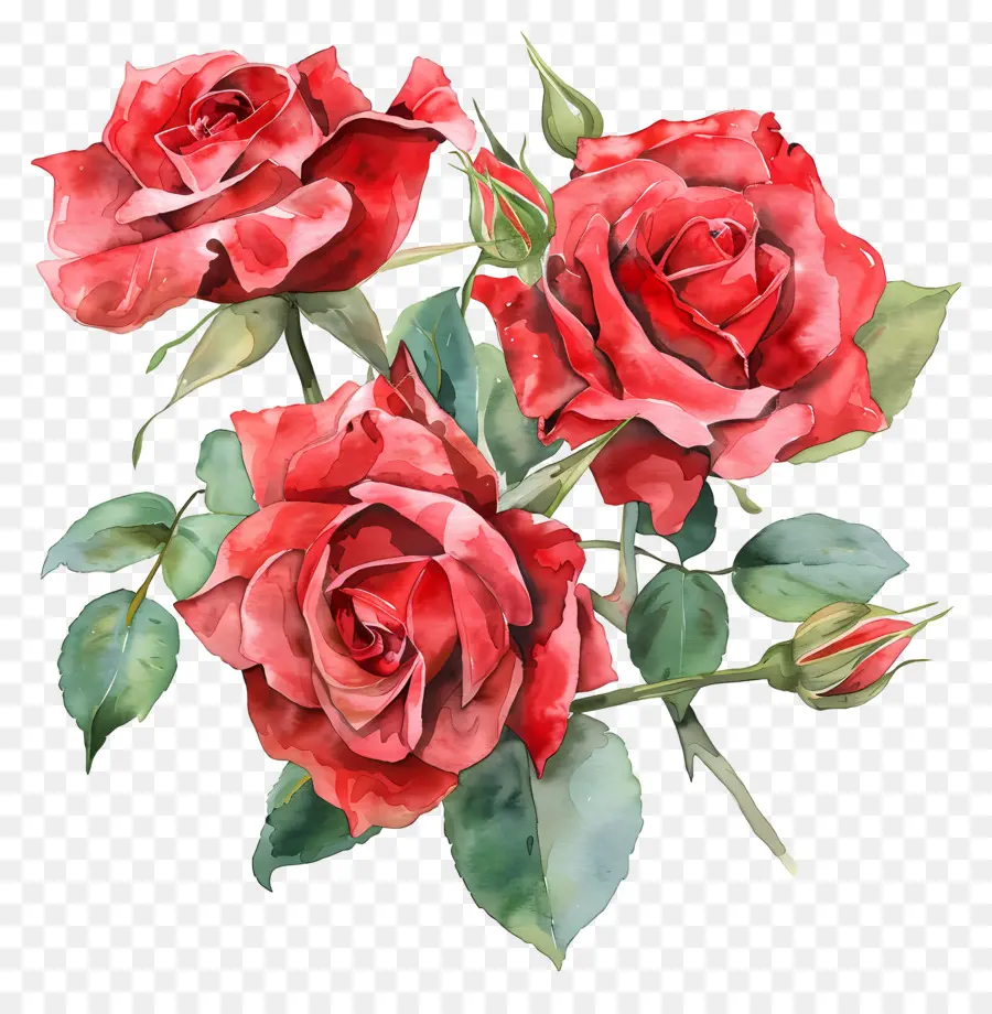 Fleur Rose，Roses Colorées PNG