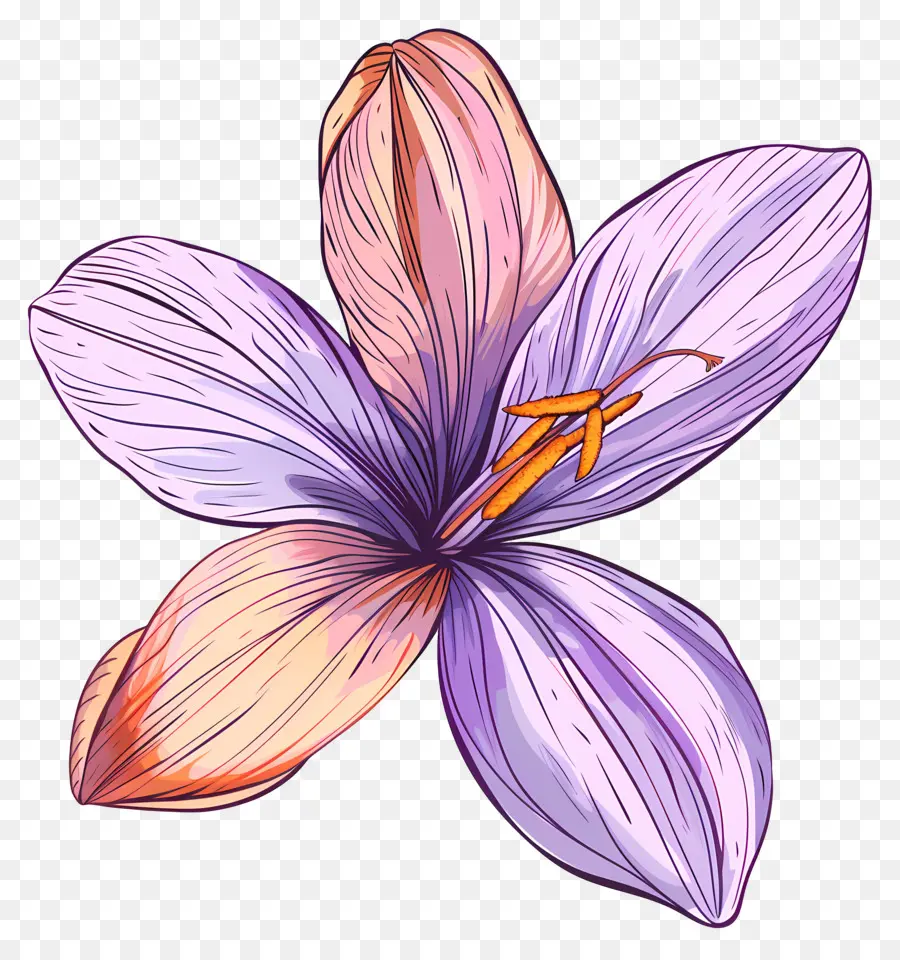 Fleur De Safran，Fleur Violette PNG