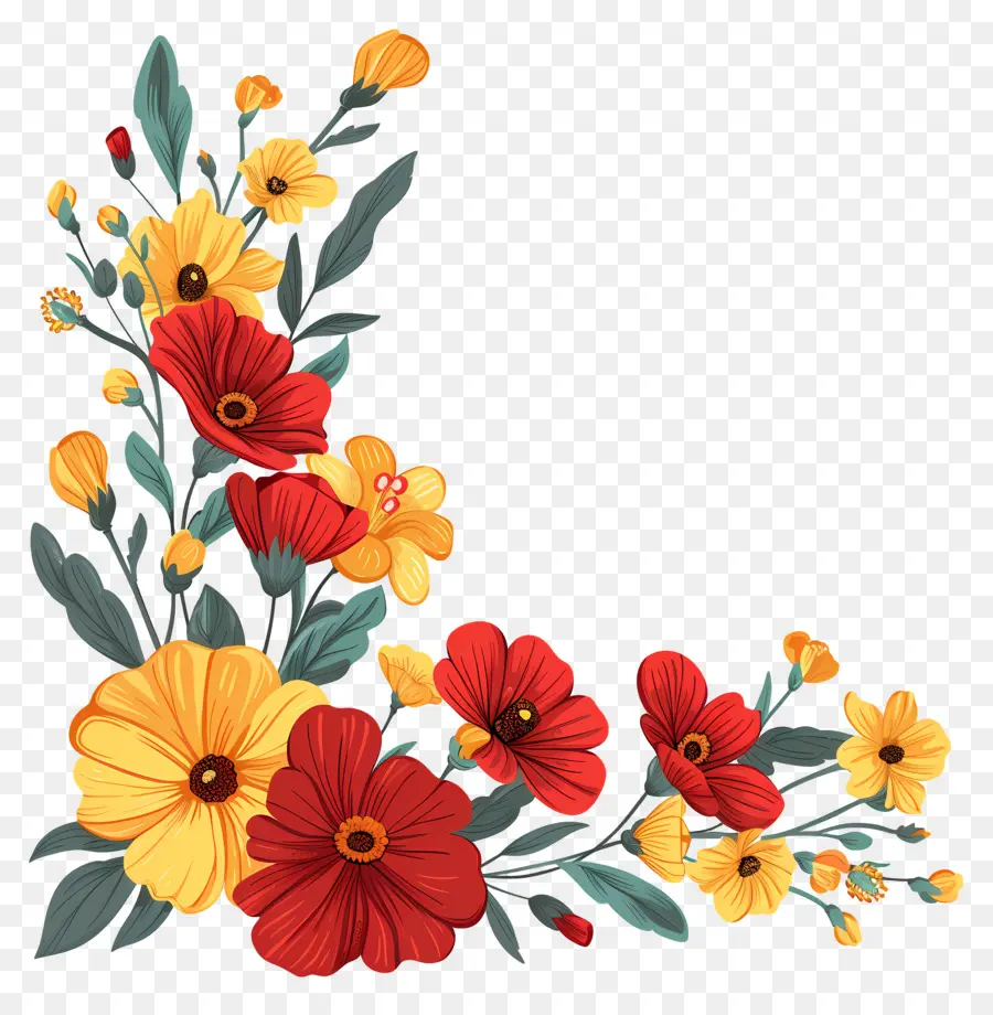 Coin Des Fleurs，Fleurs PNG