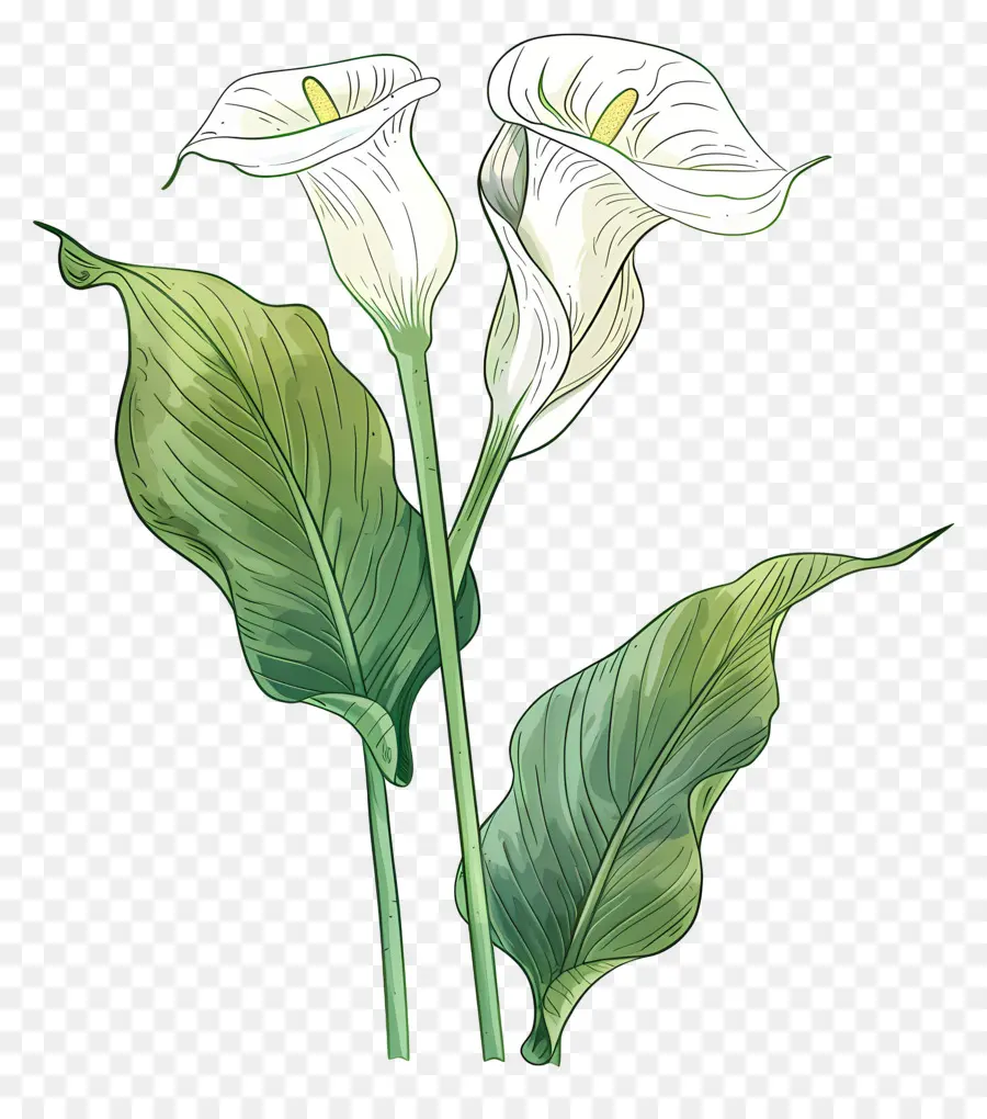 Lily Calla，Lys Calla Blancs PNG