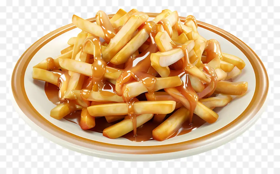 Poutine，Frites Avec Sauce PNG