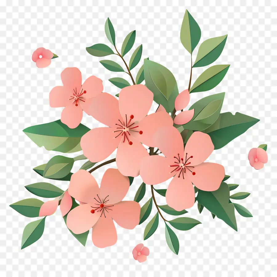 Fleurs Roses，Bouquet De Fleurs PNG