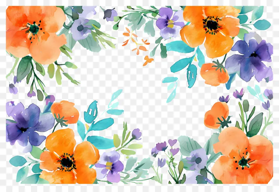 Cadre Floral，Fleurs PNG