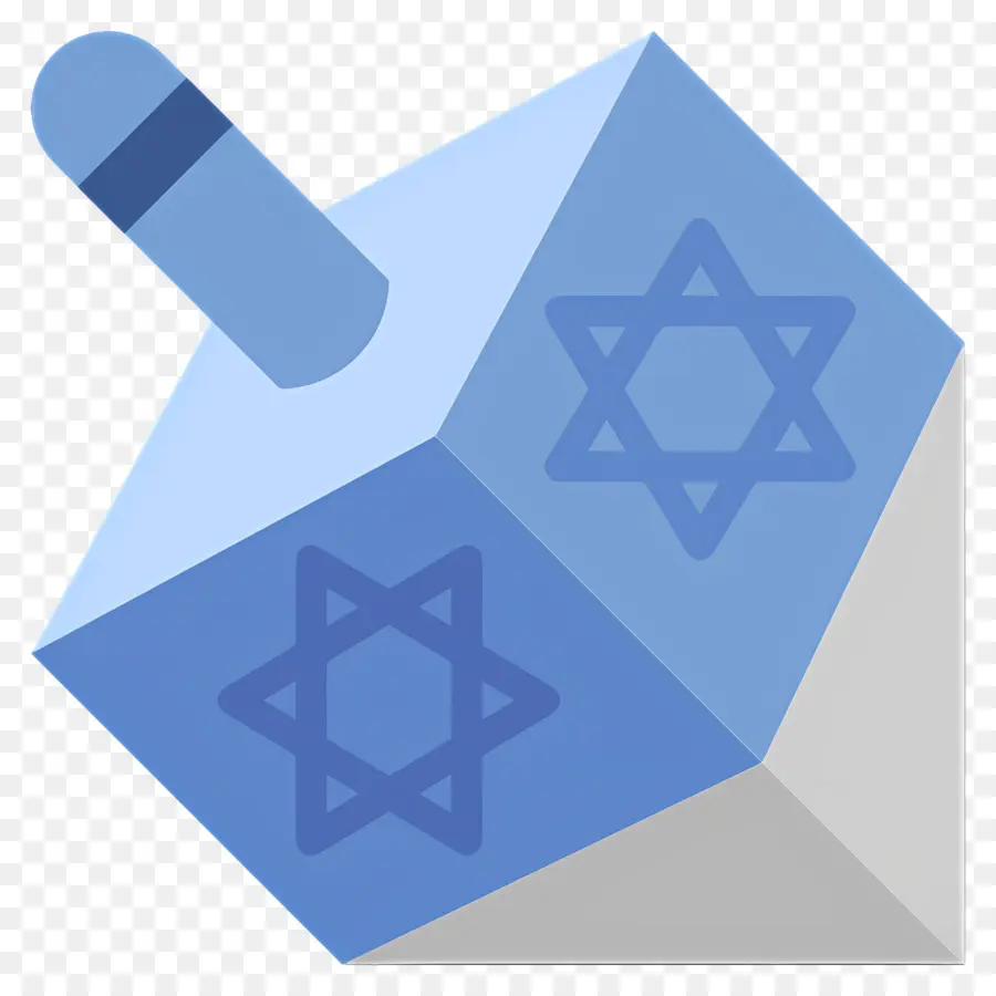 Hanoukka Dreidel，Dreidel Avec étoile De David PNG