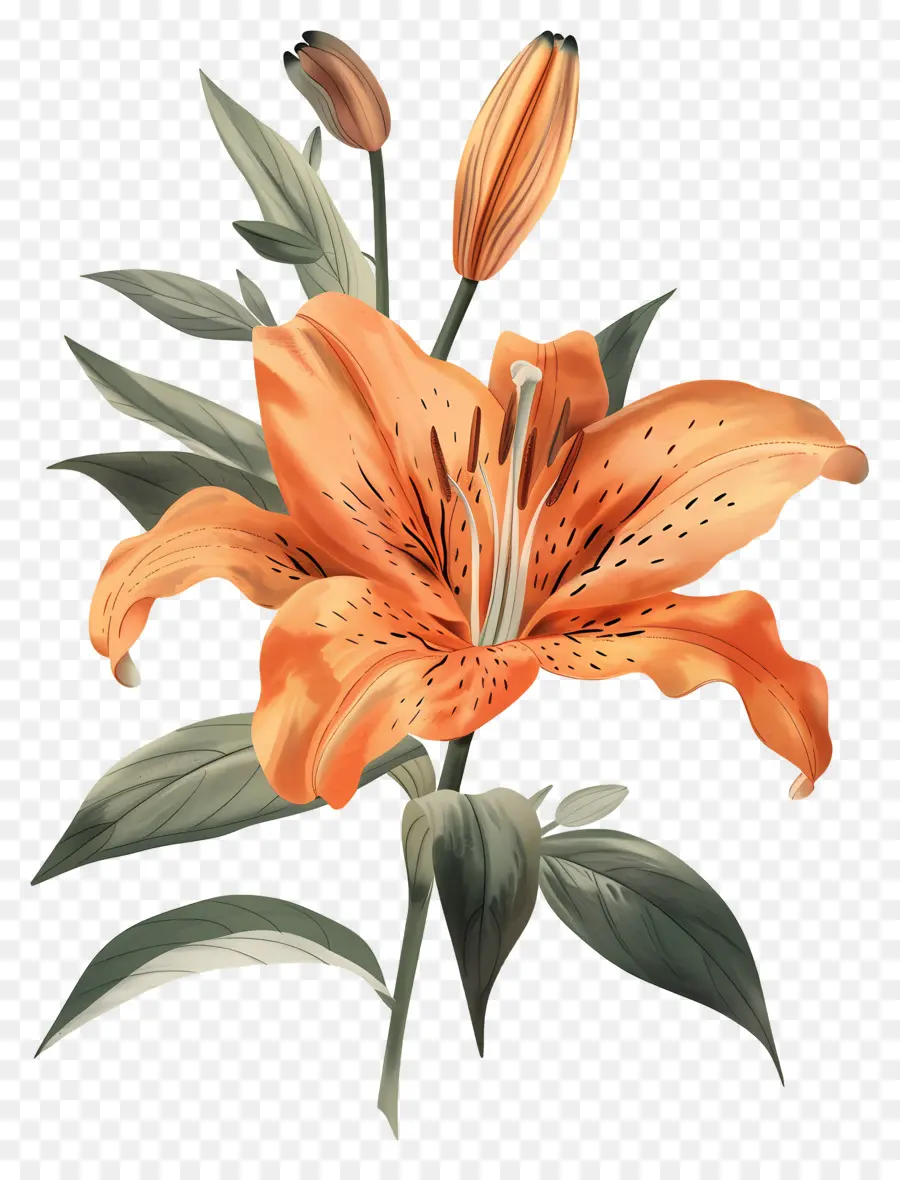 Fleur De Lys，Lys Oranges PNG