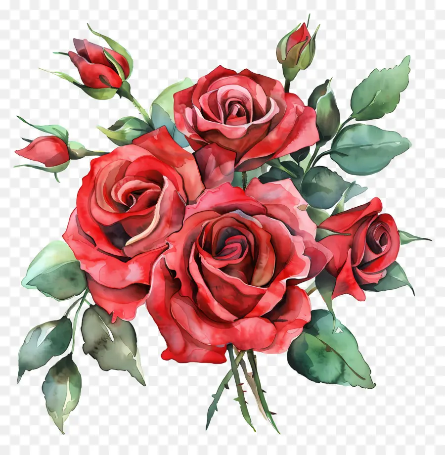 Fleur Rose，Roses Colorées PNG