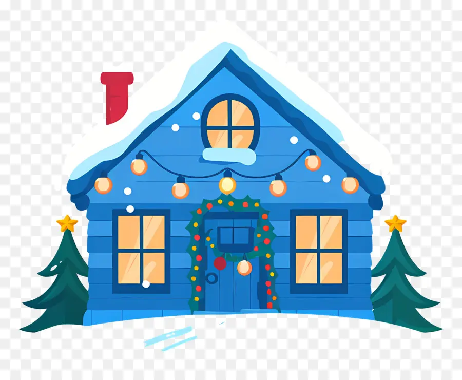 Maison De Noël，Maison Bleue PNG