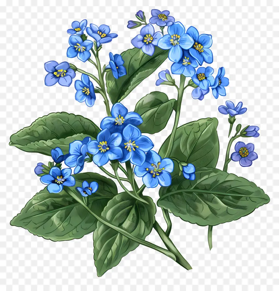 Petite Fleur，Fleurs Bleues PNG