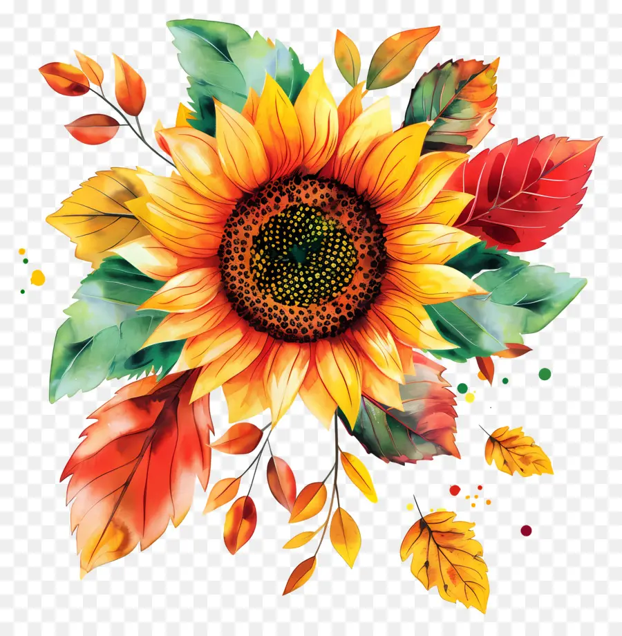 Fleurs D'automne，Tournesols PNG