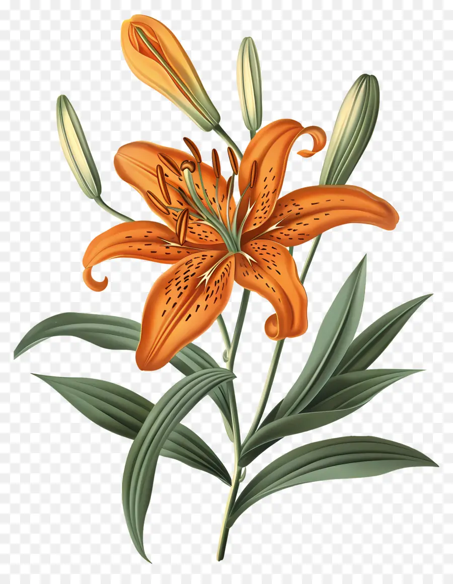 Fleur De Lys，Lys Oranges PNG