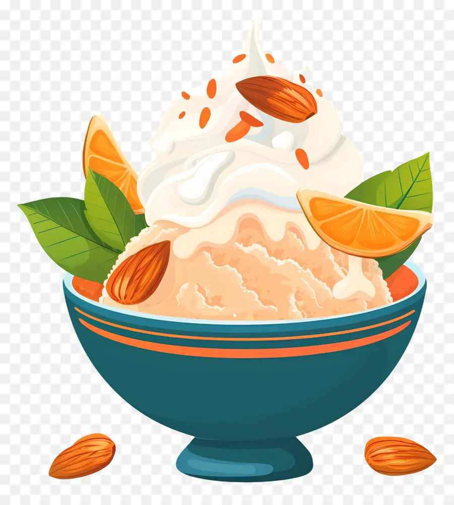 Bingsu Sur Glace，Desserts à L'orange PNG