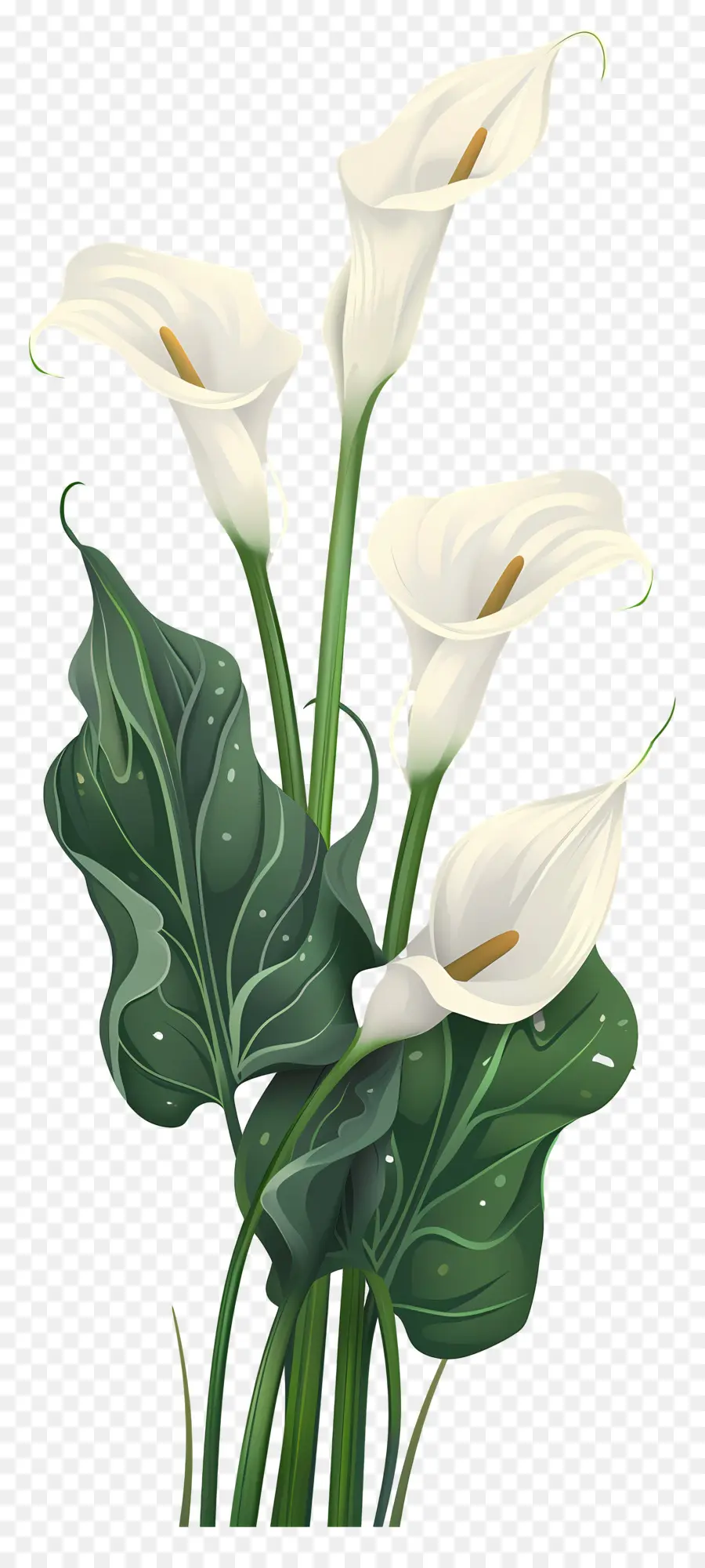 Lily Calla，Blanc PNG