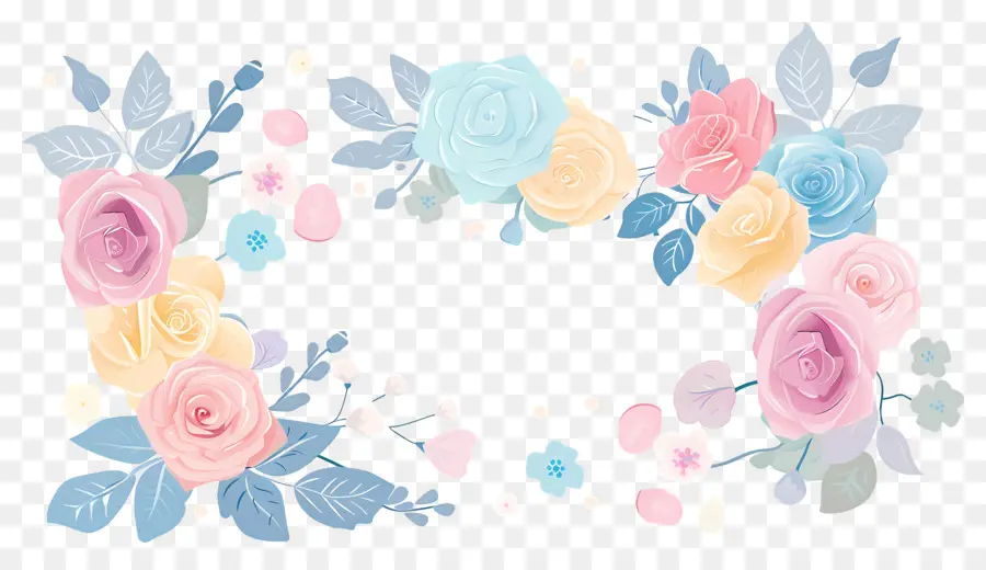 Cadre Floral，Bordure Florale PNG