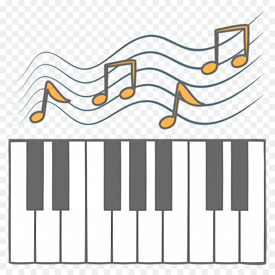 Clavier De Musique，Touches Du Piano PNG