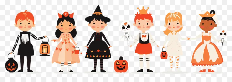 Enfants D'halloween，Enfants Déguisés PNG