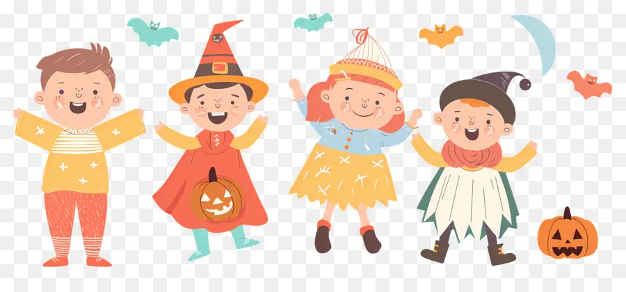 Enfants D'halloween，Enfants Déguisés PNG