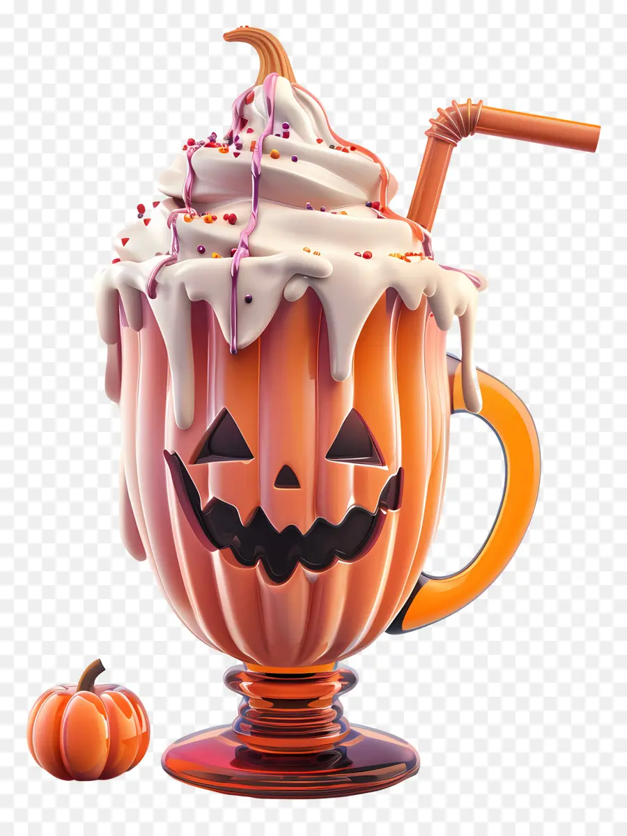 Milk Shake D'halloween，Milk Shake à La Citrouille PNG