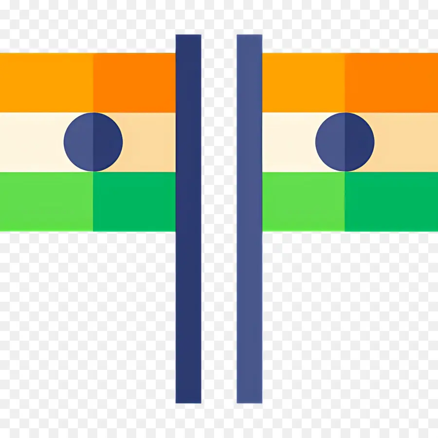 Drapeau De L'inde，Deux Drapeaux Indiens PNG