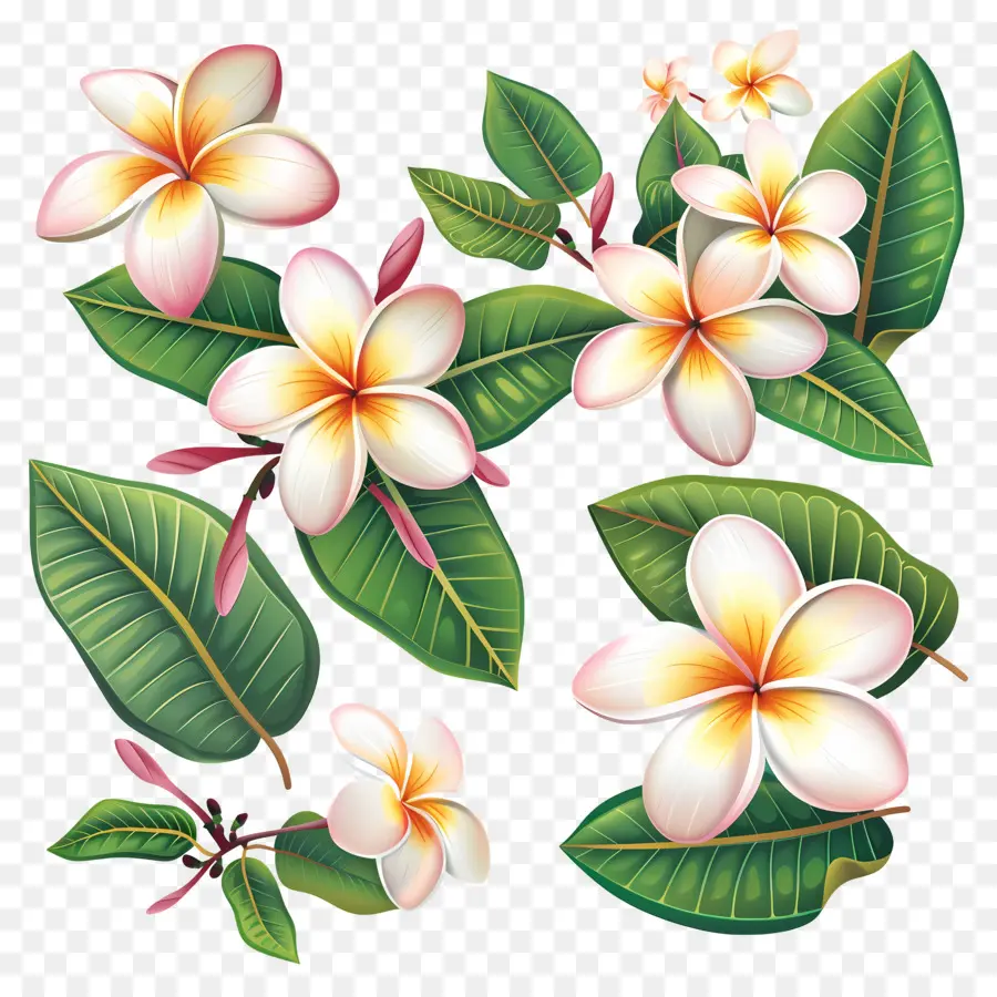 Fleur De Frangipanier，Fleurs Colorées PNG