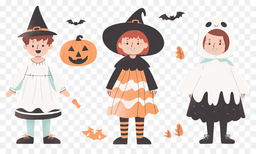 Enfants D'halloween，Enfants Déguisés PNG