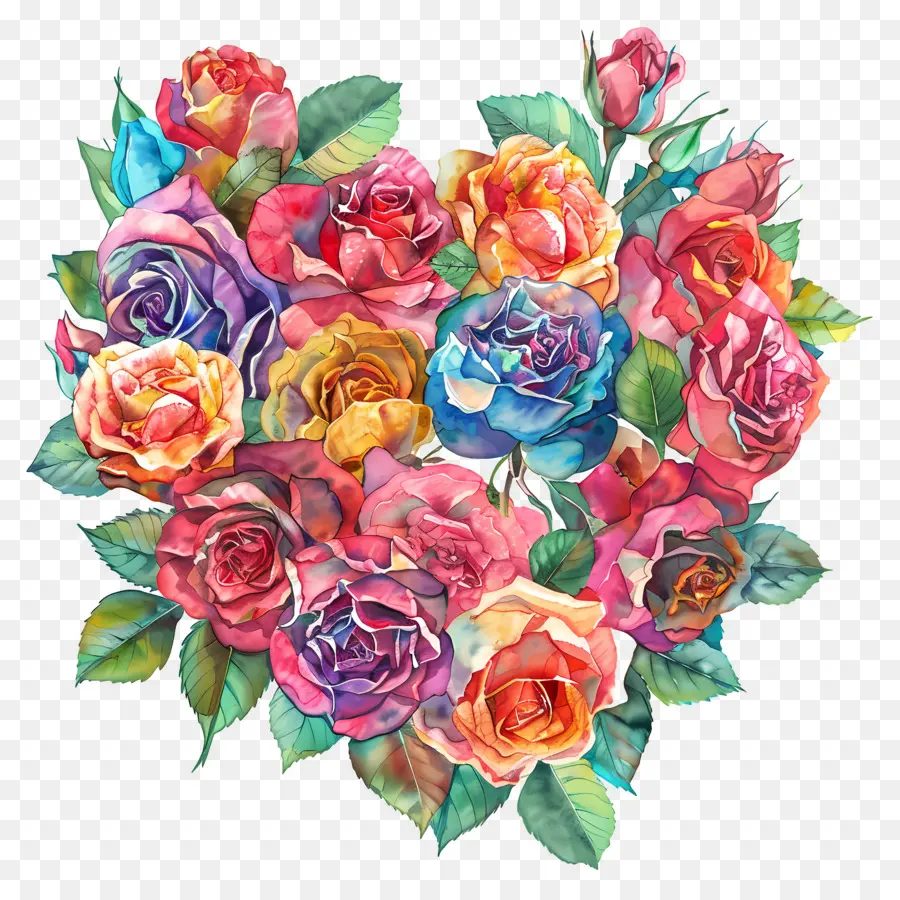 Fleur De Coeur，Roses PNG