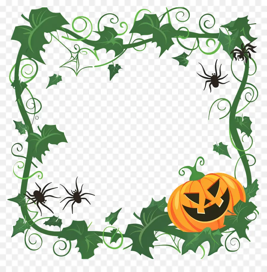 Cadre D'halloween，Cadre De Citrouille D'halloween PNG