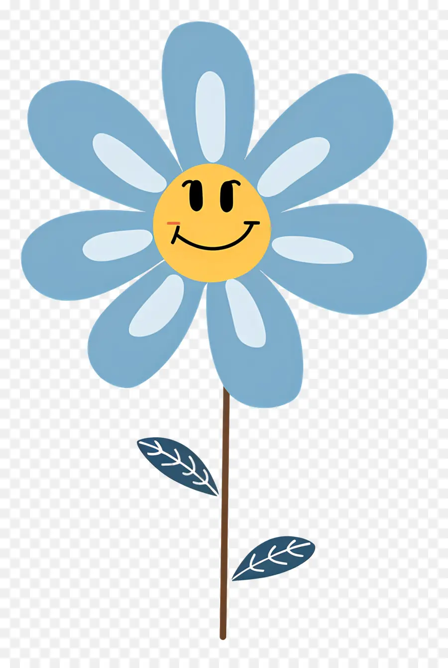 Fleur Emoji，Fleur Bleue PNG