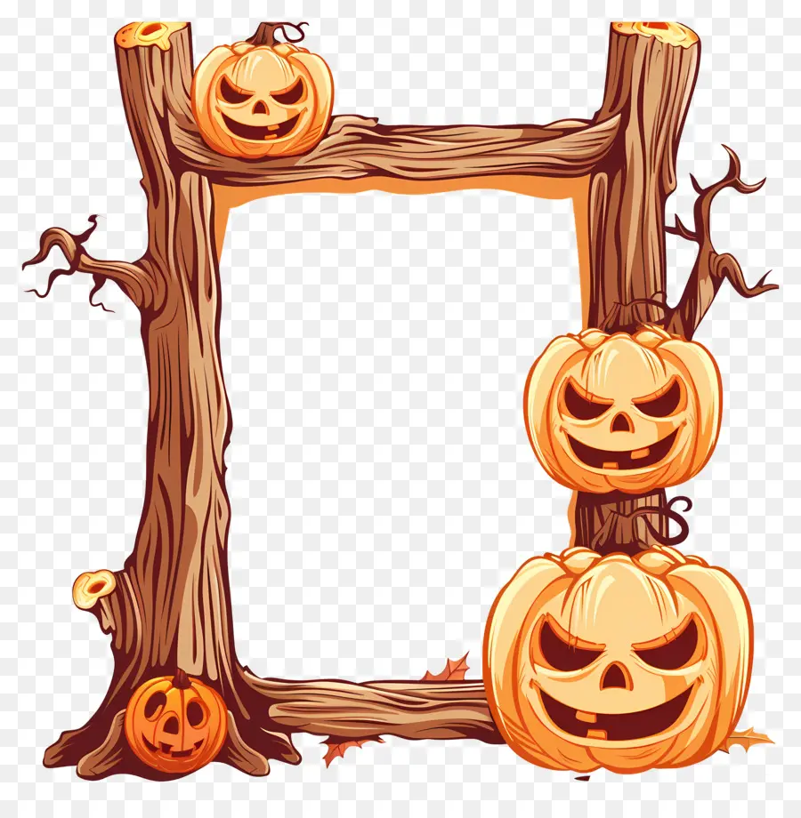 Cadre D'halloween，Citrouille PNG