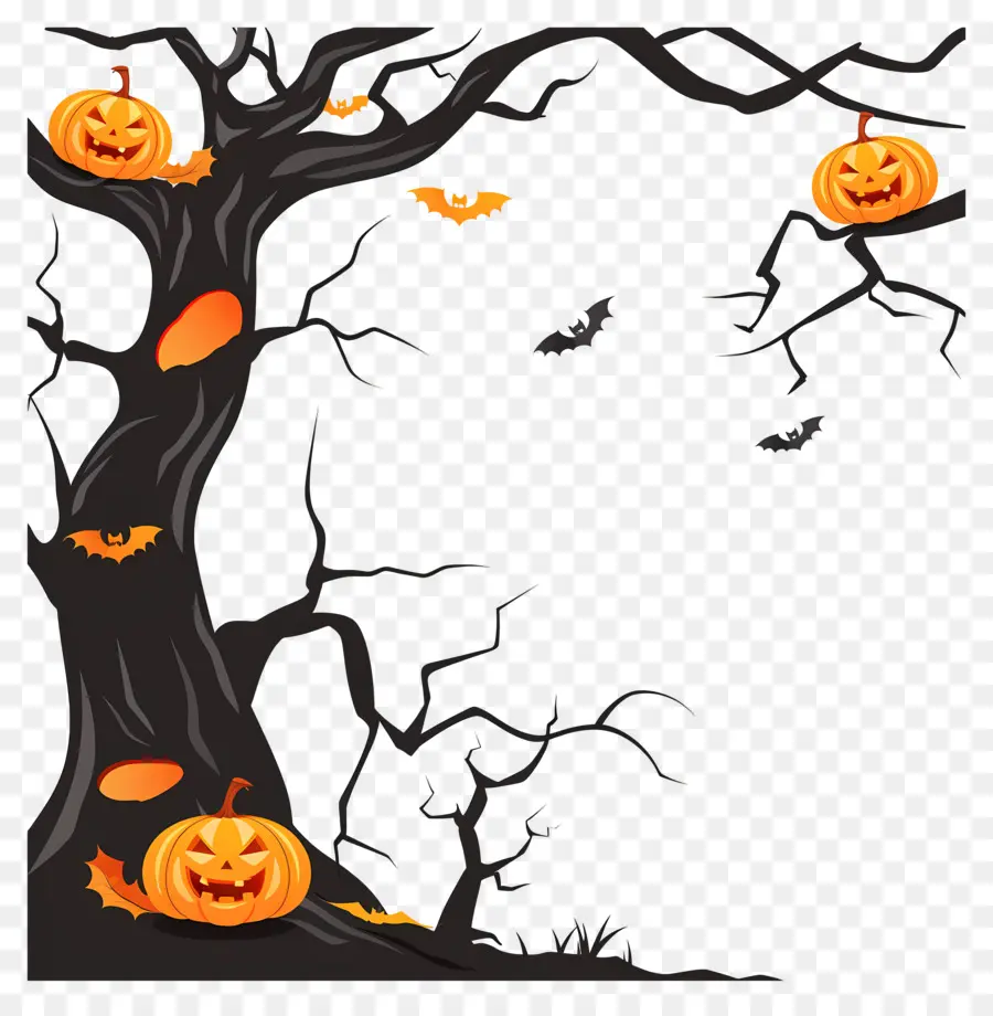 Cadre D'halloween，Citrouilles D'halloween PNG