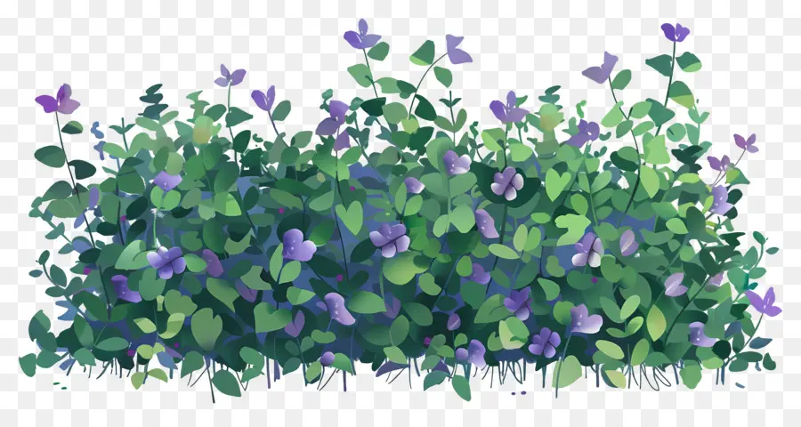 Buisson De Fleurs，Fleurs Violettes PNG