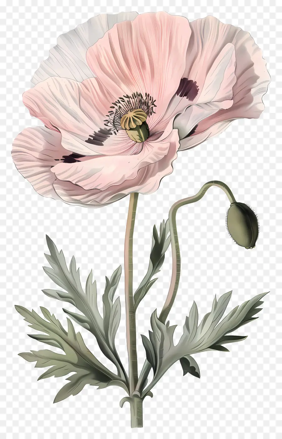 Fleur Vintage，Fleur De Pavot PNG