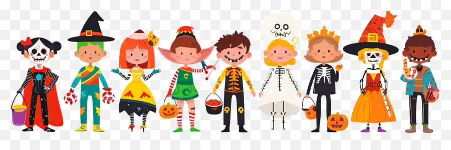 Enfants D'halloween，Enfants Déguisés PNG