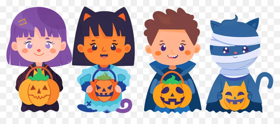 Enfants D'halloween，Personnages Mignons D'halloween PNG