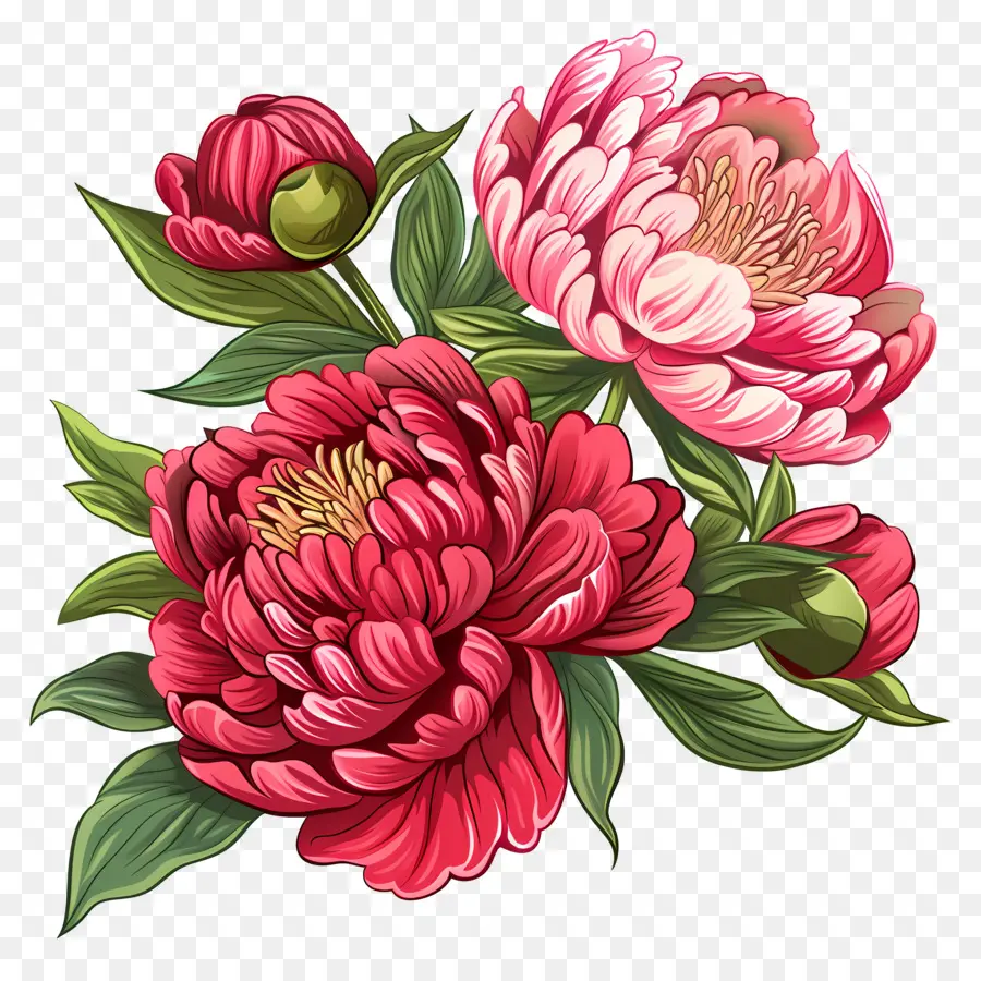 Fleurs De Pivoine，Fleurir PNG