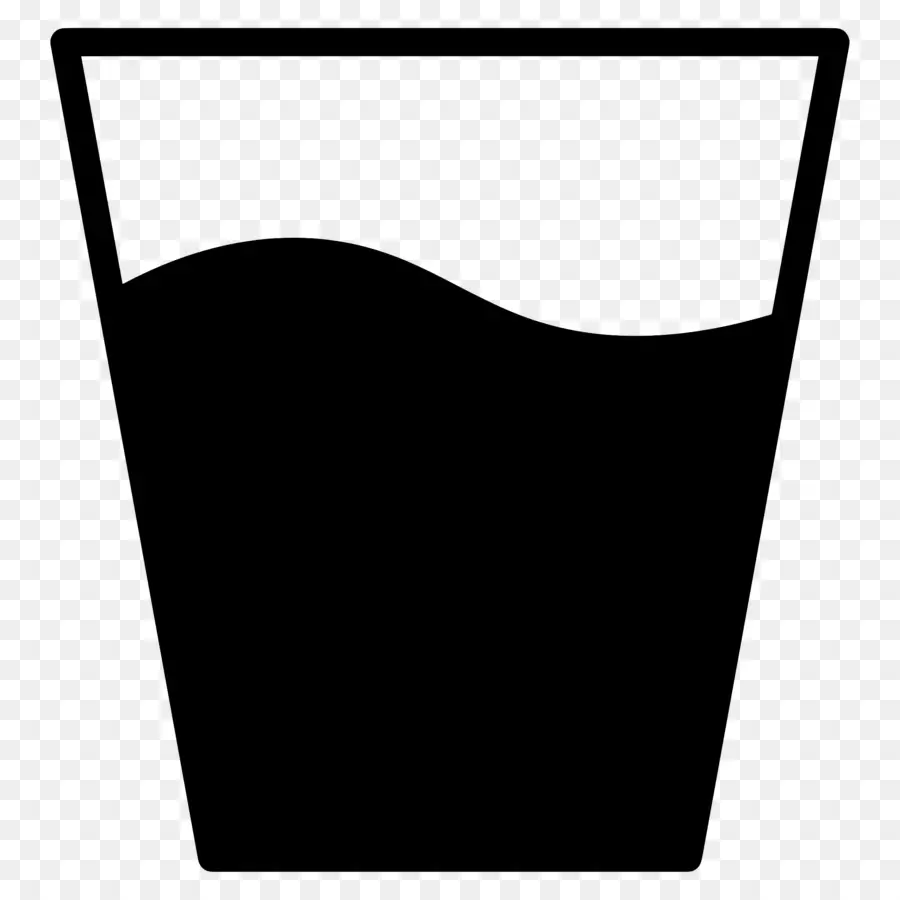 Tasse D'eau，Verre Noir PNG