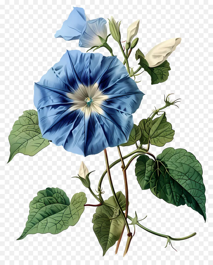 Fleurs Anciennes，Fleur Bleue PNG