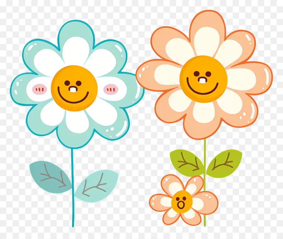 Fleur Emoji，Jolies Fleurs Souriantes PNG