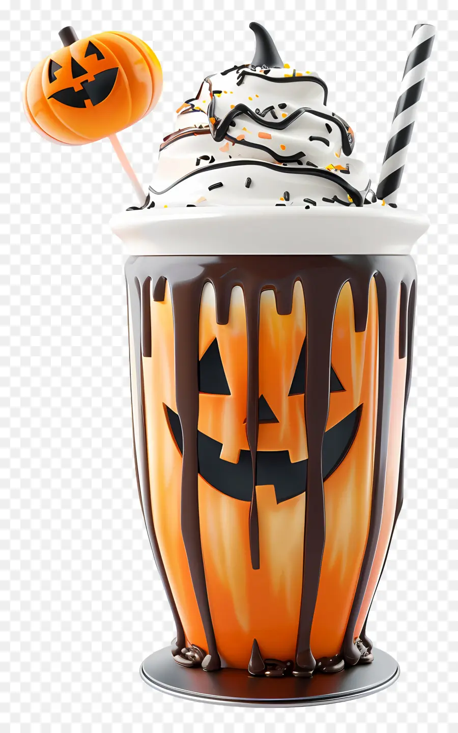 Milk Shake D'halloween，Milk Shake à La Citrouille PNG