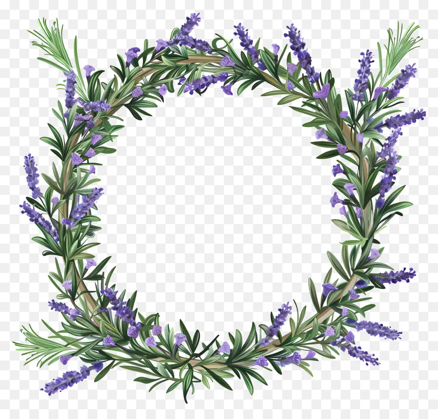 Couronne De Lavande，Feuilles PNG