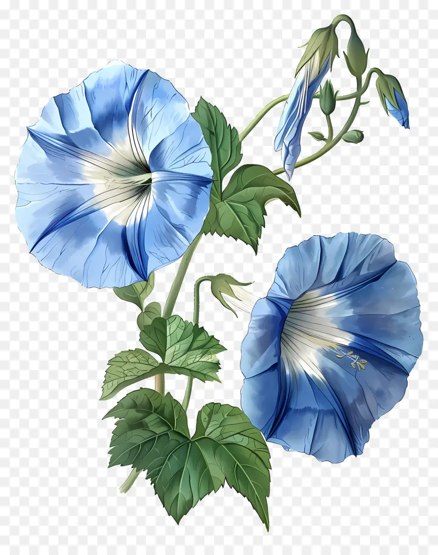 Fleurs Anciennes，Fleurs Bleues PNG