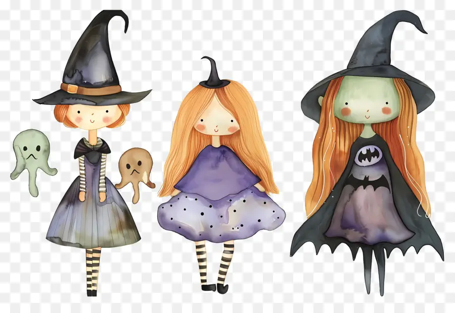 Enfants D'halloween，Enfants En Costumes D'halloween PNG