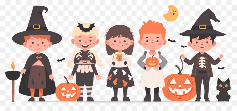 Enfants D'halloween，Enfants D'halloween En Costumes PNG