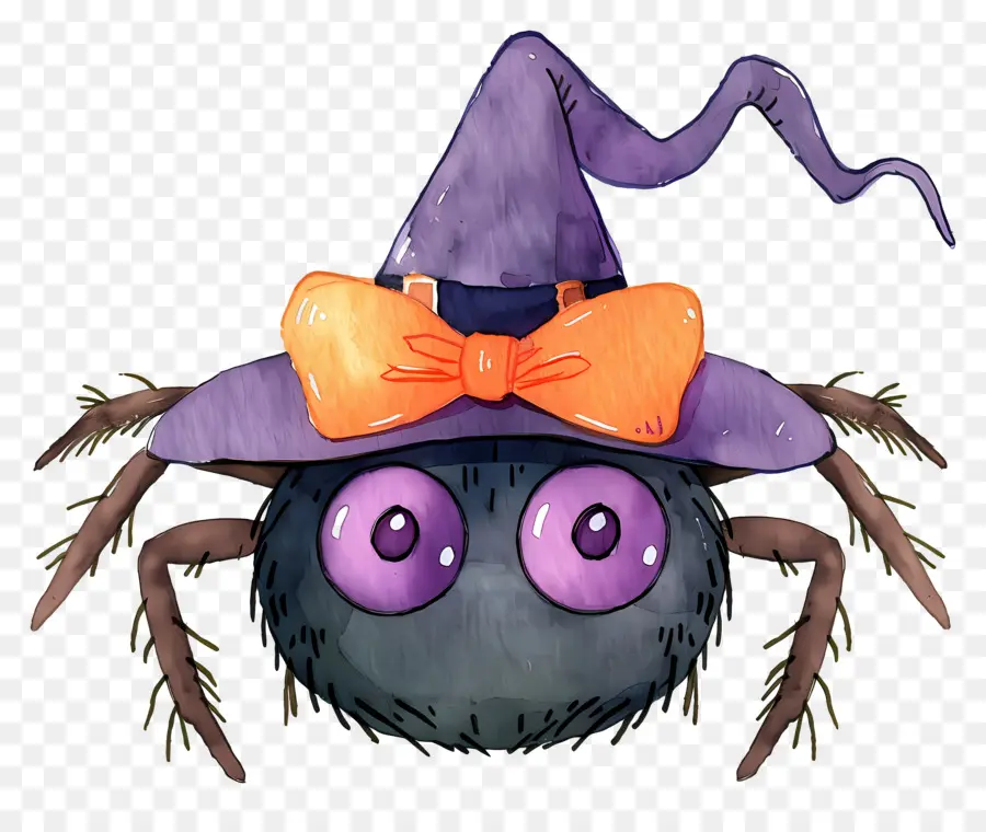 Araignée D'halloween，Araignée Avec Chapeau PNG