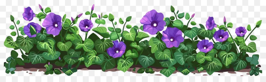 Buisson De Fleurs，Fleurs Violettes PNG