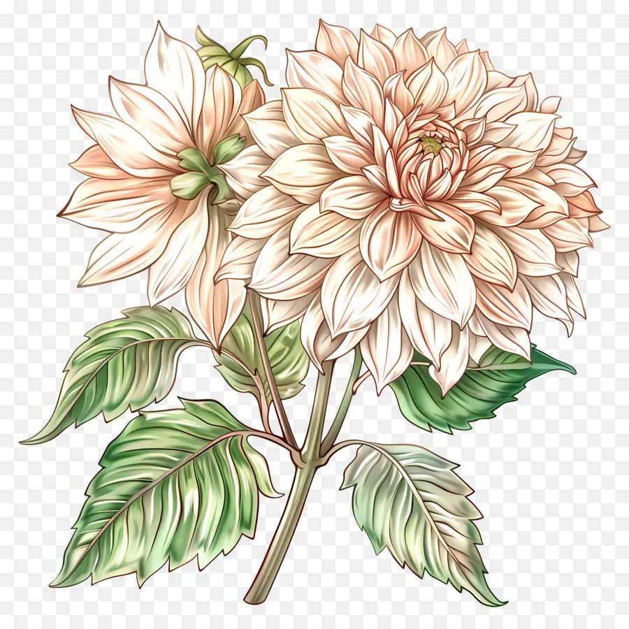 Fleur De Dahlia，Fleur Simple PNG