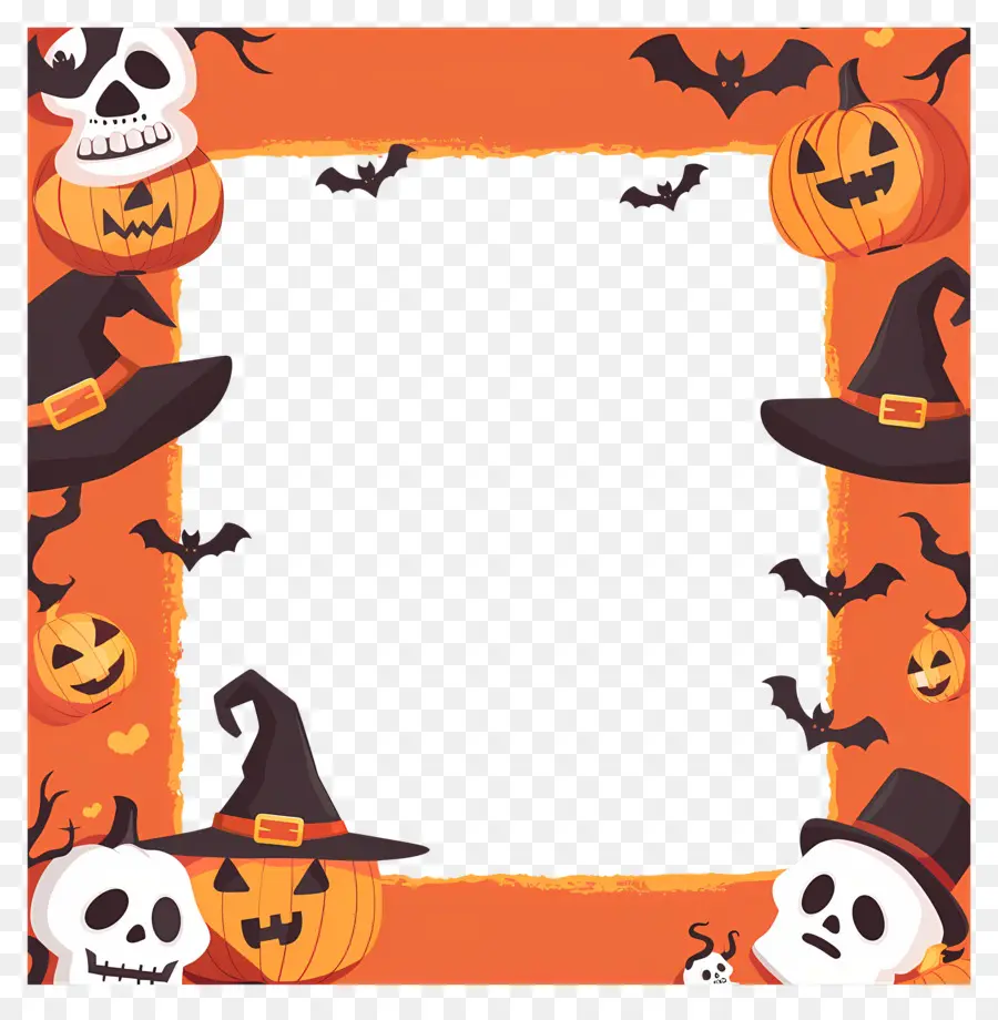 Cadre D'halloween，Citrouille PNG